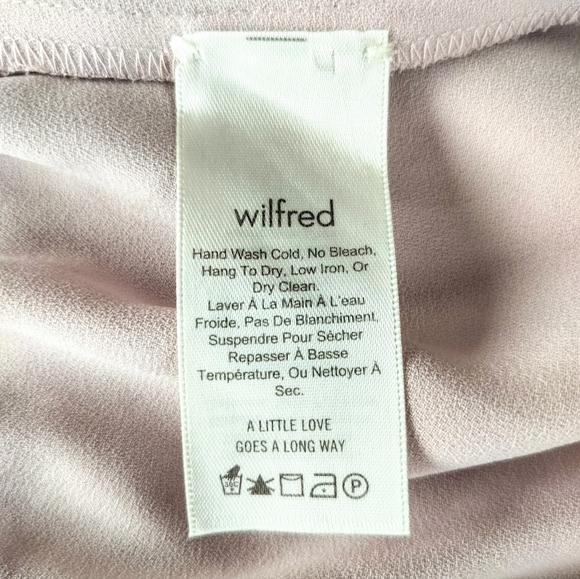 NWOT Aritzia Wilfred Ruffle Sleeve Pink Blush Fleurette Wide Leg Jumpsuit sz. L - Picture 9 of 14